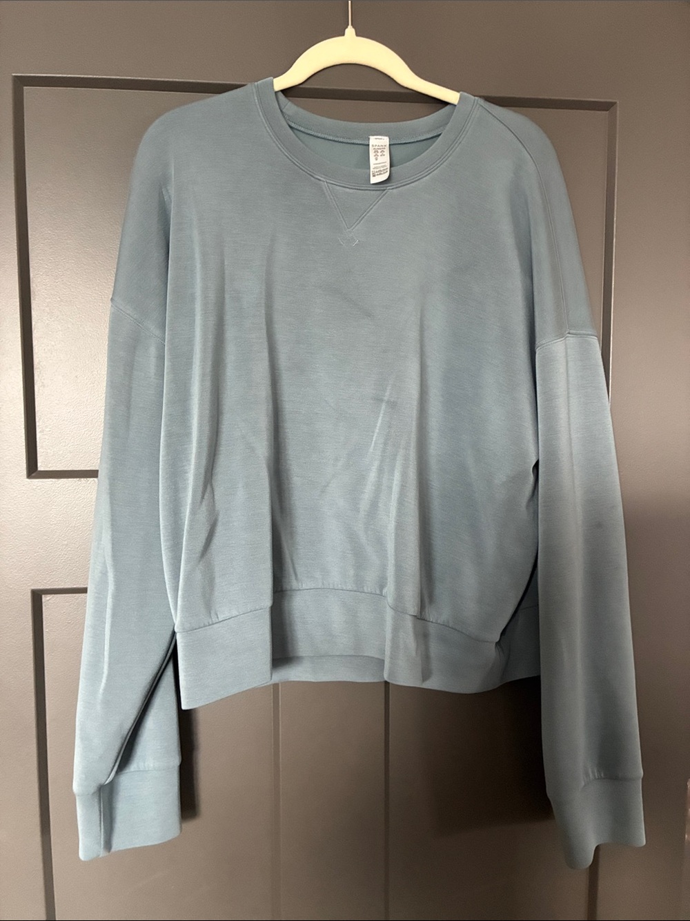 SPANX Light Slate Blue Crewneck Sweater